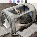 Sac de transport pour chat souple gris 