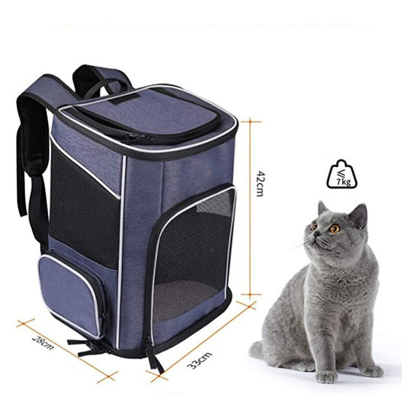 sac à dos chat tissu maximum 7 kg